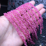 Natural Ruby Chain Bracelet Reiki Healing Stone Jewelry Gift