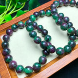 1 Pc Ruby Zoisite Bracelet Round Beads Healing Stone Jewelry Gift