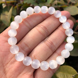 Fengbaowu Selenite Bracelet Crystal Quartz Healing Stone Women Jewelry Gift