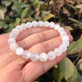 Fengbaowu Selenite Bracelet Crystal Quartz Healing Stone Women Jewelry Gift