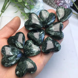 Seraphinite Heart Shape Pendant Crystal Quartz Healing Stone Jewelry