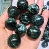 1 Pc Seraphinite Sphere Ball DIY Pendant Crystal Healing Stone Home Decor
