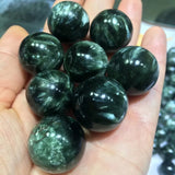 1 Pc Seraphinite Sphere Ball DIY Pendant Crystal Healing Stone Home Decor