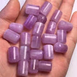 Fengbaowu Small Kunzite Cylinder Bead Column Home Ornament Crystal Healing Stone