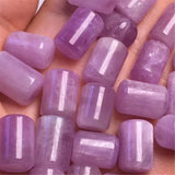 Fengbaowu Small Kunzite Cylinder Bead Column Home Ornament Crystal Healing Stone