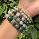 Fengbaowu Smaragdite Bracelet Beads Crystal Healing Stone Jewelry