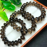 Natural Smoky Quartz Bracelet Abacus Heishi Beads Crystal Healing Stone Jewelry