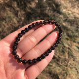 Smoky Quartz Bracelet Round Beads Crystal Healing Stone Women Jewelry Gift