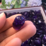 Natural Stone Amethyst Cicada Pendant Carved Animal Crystal Craft