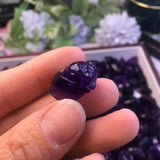 Natural Stone Amethyst Cicada Pendant Carved Animal Crystal Craft