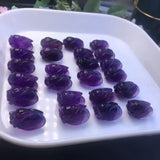 Natural Stone Amethyst Cicada Pendant Carved Animal Crystal Craft