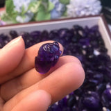 Natural Stone Amethyst Cicada Pendant Carved Animal Crystal Craft