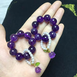 Natural Stone Amethyst Prayer Bracelet Women's Gift