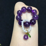 Natural Stone Amethyst Prayer Bracelet Women's Gift