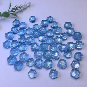 Natural Aquamarine Cat Paw Stone for Jewelry Making