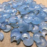 Natural Aquamarine Moon Pendant Healing Stone Jewelry Gift