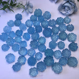 Aquamarine Peony Flower Natural Stone for Jewelry Making