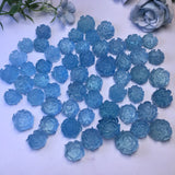 Aquamarine Peony Flower Natural Stone for Jewelry Making