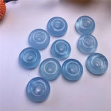 Natural Aquamarine Quartz Donut Pendant for DIY Jewelry
