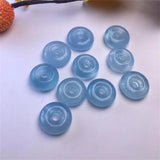 Natural Aquamarine Quartz Donut Pendant for DIY Jewelry