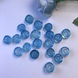 Aquamarine Rose Flower Jewelry Earring Pendant Bracelet Crystal Carved Figurine