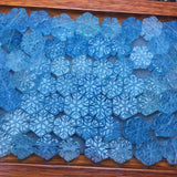 Aquamarine Snowflake DIY Pendant Crystal Carved Figurine Jewelry Gift