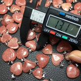 Natural Stone Argentina Rhodochrosite Heart Pendant 925 Sterling Silver Jewelry