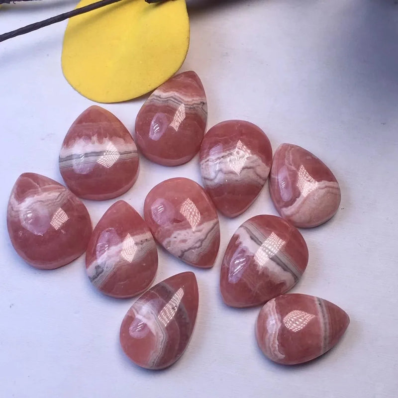 Natural Stone Argentina Rhodochrosite Water Drop Pendant