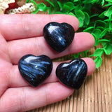 Natural Stone Astrophyllite Garnet Heart Pendant for DIY Jewelry