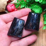 Natural Stone Astrophyllite Garnet Square Pendant DIY Jewelry Gift