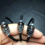 Natural Rutilated Quartz Pixiu Bracelet 925 Silver Bead Jewelry