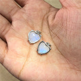 Moonstone Heart Pendant 925 Sterling Silver High Jewelry Women