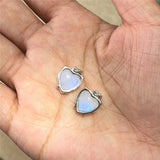 Moonstone Heart Pendant 925 Sterling Silver High Jewelry Women