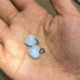 Moonstone Heart Pendant 925 Sterling Silver High Jewelry Women
