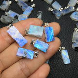Natural Moonstone Pendant 925 Sterling Silver Crystal Healing Jewelry Gift