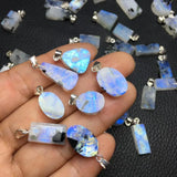Natural Moonstone Pendant 925 Sterling Silver Crystal Healing Jewelry Gift