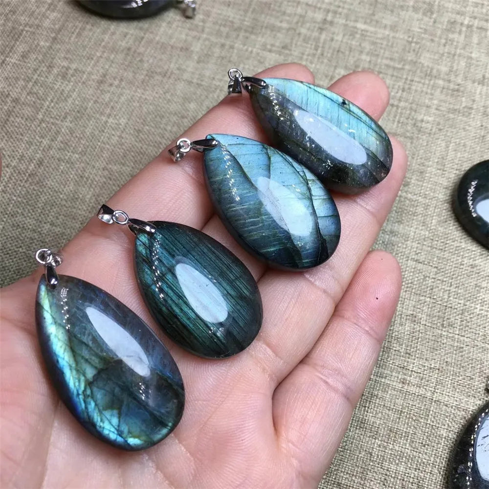 Fengbaowu Labradorite Pendant 925 Silver High Fashion Jewelry