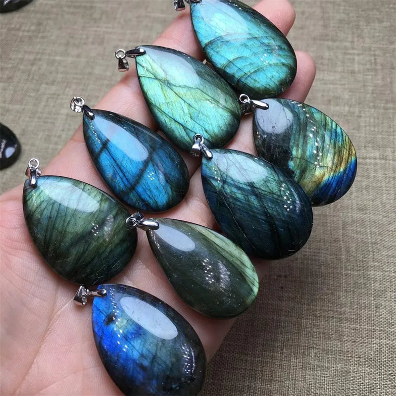 Fengbaowu Labradorite Pendant 925 Silver High Fashion Jewelry