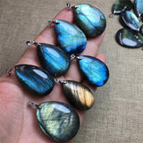 Fengbaowu Labradorite Pendant 925 Silver High Fashion Jewelry