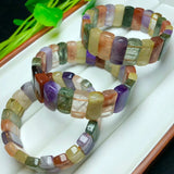 Colorful Crystal Quartz Square Bracelet Bangle Reiki Healing Stone