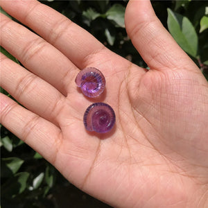 Fengbaowu Amethyst Conch Sea Snail Pendant - Crystal Jewelry Gift