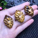Natural Stone Tiger Eye Nine-Tailed Fox Pendant Crystal Gift Jewelry