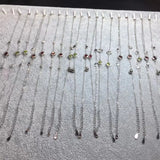 Natural Stone Garnet Peridot Bracelet 925 Silver Jewelry Gift Women