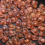 Natural Stone Sunstone Fox DIY Pendant Earring Crystal Reiki Healing