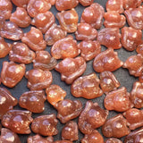 Natural Stone Sunstone Fox DIY Pendant Earring Crystal Reiki Healing