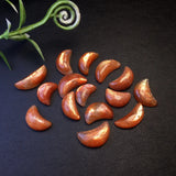 1 Pc Natural Sunstone Moon DIY Pendant Earring Jewelry Gift Women