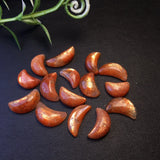 1 Pc Natural Sunstone Moon DIY Pendant Earring Jewelry Gift Women
