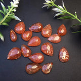 Natural Sunstone Water Drop Pendant DIY Jewelry Gift Women