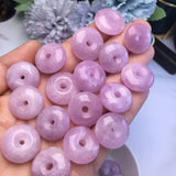 Natural Kunzite Donut Stone for Jewelry Making