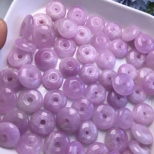 Natural Kunzite Donut Stone for Jewelry Making